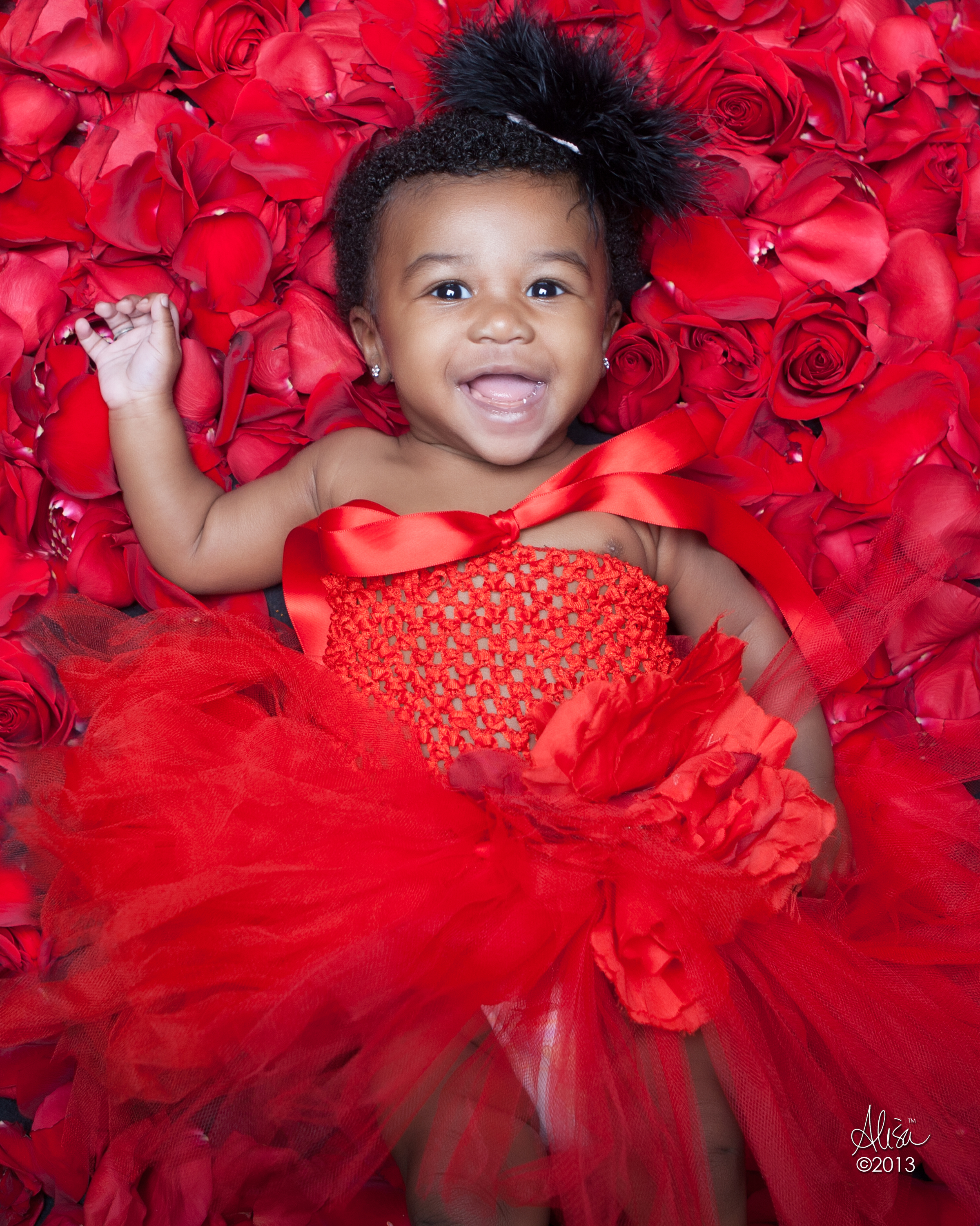 Houston Baby Photographer | Red Roses